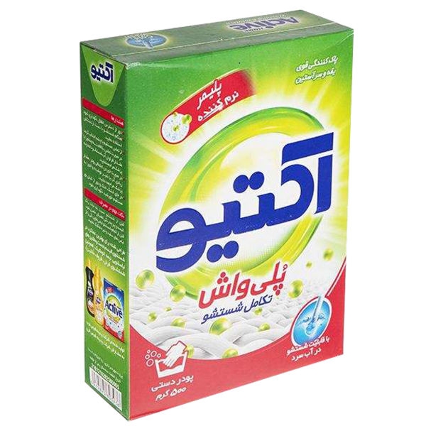 پودر دستی پلی واش اکتیو ۵۰۰ گرمی بسته ۲۴ عددی 