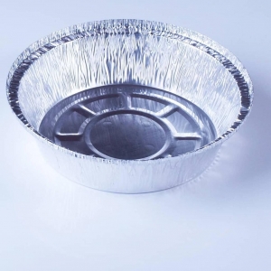 ظرف یکبارمصرف آلومینیوم تکپرس گرد ( با درب ) کد 555  برند پارسه کارتن 750 عددی