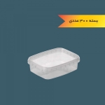   ظرف مایکروويو ( با درب ) حجم 160 سی سی برند طب پلاستیک کارتن 300 عددی  